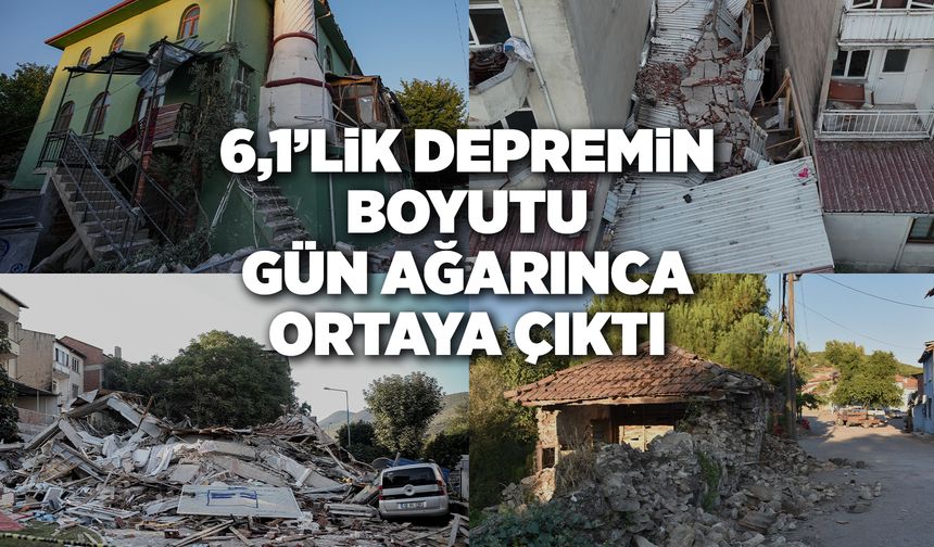 Çöken bina havadan görüntülendi