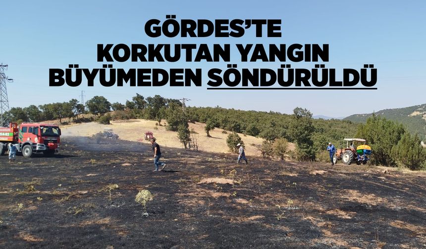 Gördes'te korkutan yangın