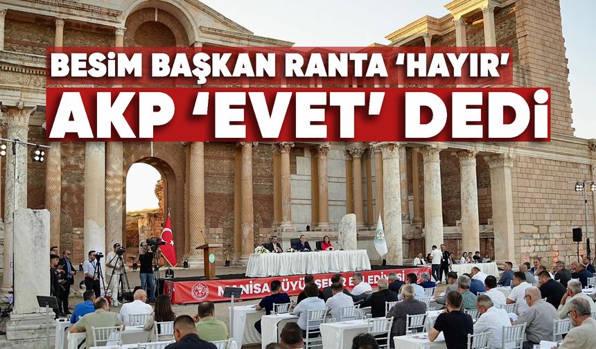 Başkan Dutlulu ‘ranta hayır’ dedi