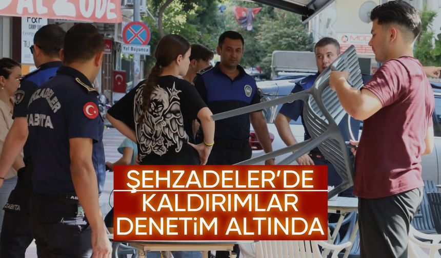 Şehzadeler'de kaldırımlar denetlendi