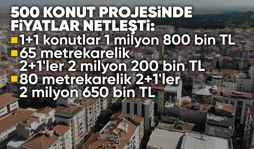 500 bin konut projesinde fiyatlar belli oldu