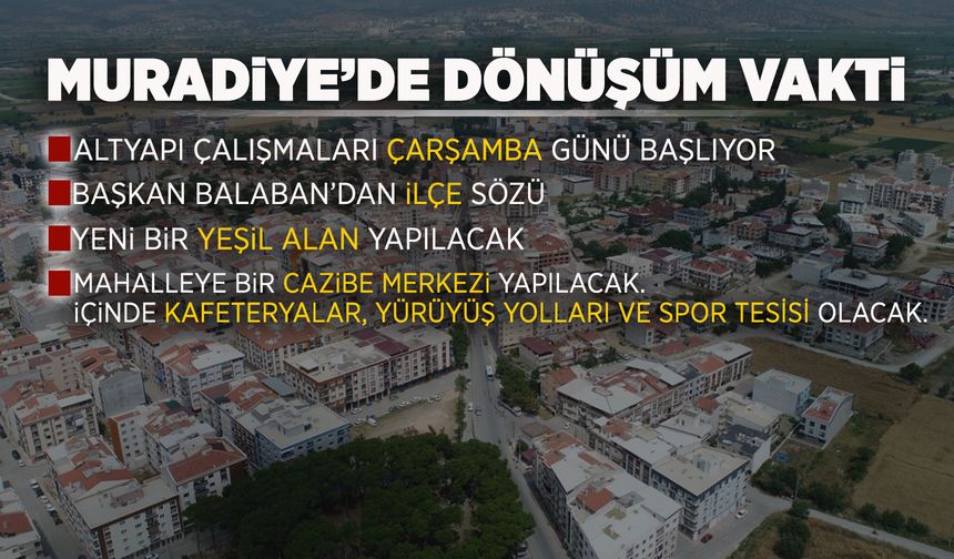 Muradiye'de altyapı çalışmaları çarşamba günü başlıyor