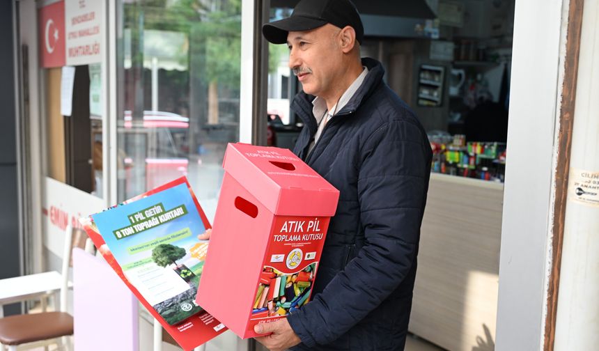 1 kilo atık pil getirene zeytin fidanı hediye