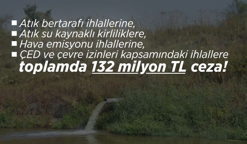 Manisa'da çevreyi kirletenlere 132 milyon ceza