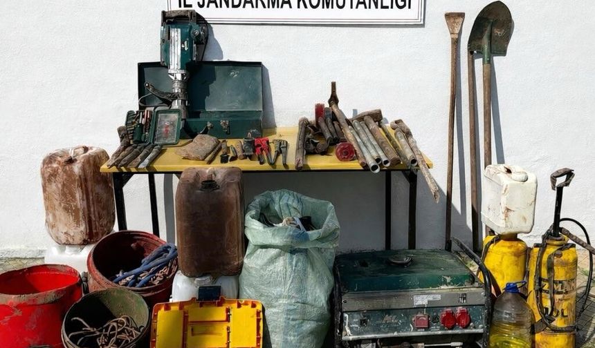 Manisa'da kaçak kazıya suçüstü