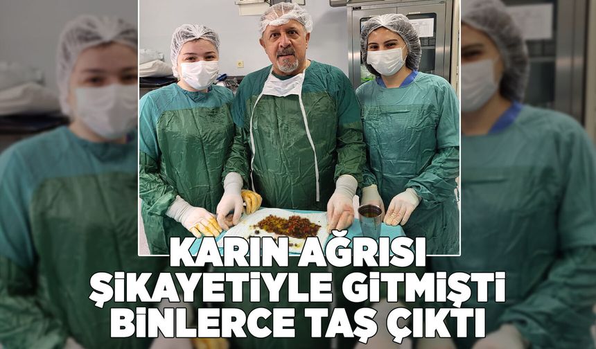 Manisa'da yaşlı kadının safra kesesinden sayısız taş çıkarıldı