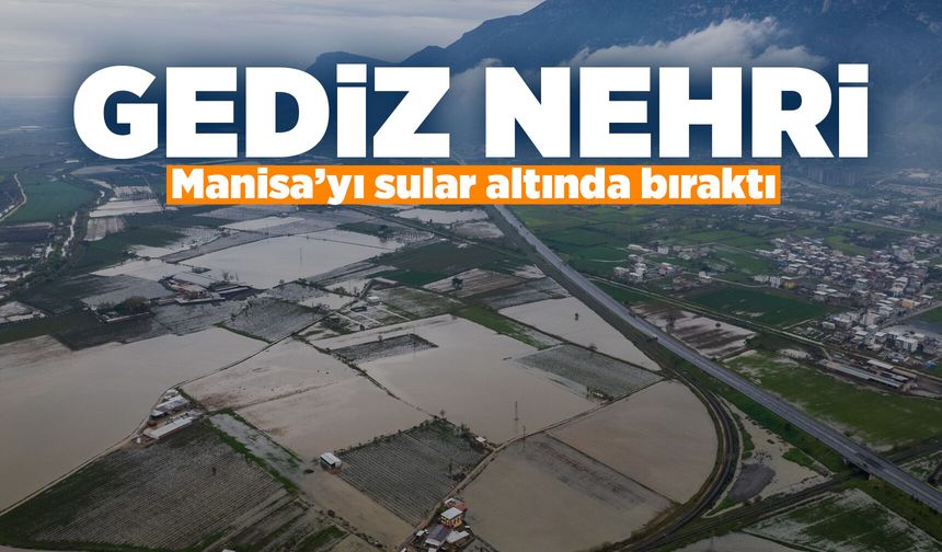Manisa'da Gediz taşkını yerleşim alanlarına ulaştı