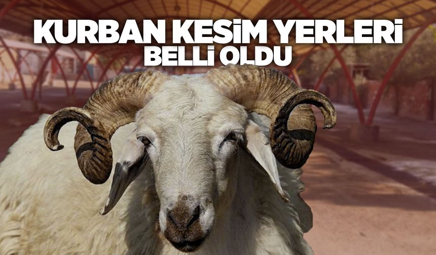 Manisa'da kurban kesim yerleri açıklandı