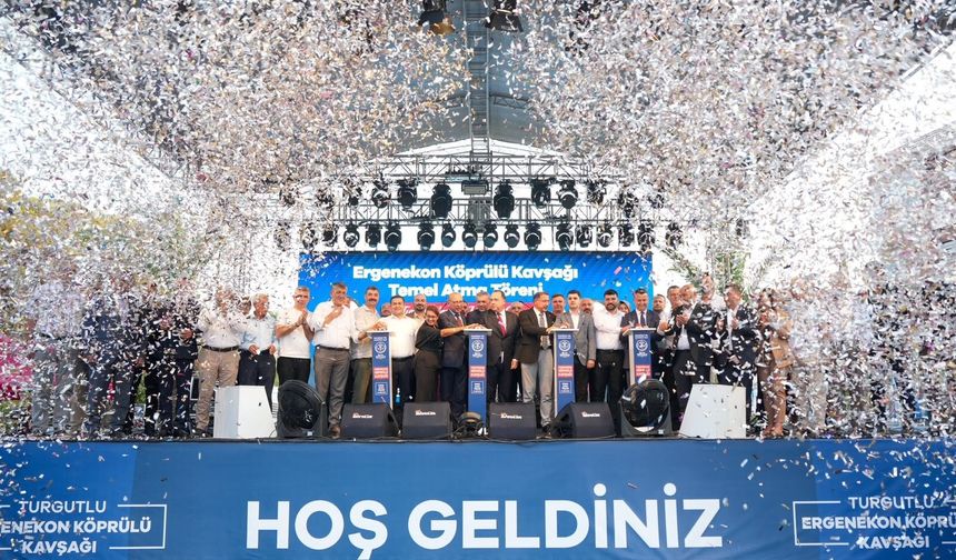 Turgutlu'daki Ergenekon kavşağının temeli atıldı