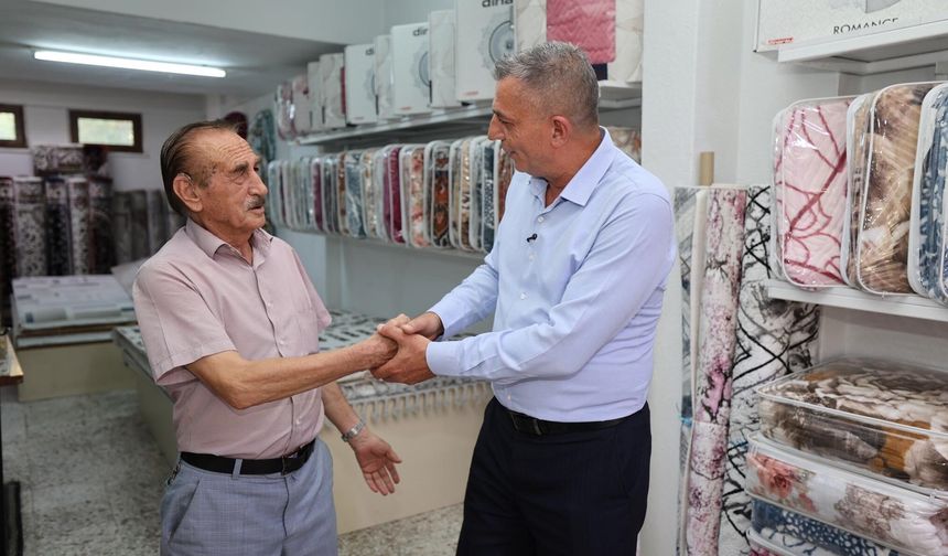 Başkan Şimşek esnafın taleplerini tek tek dinledi