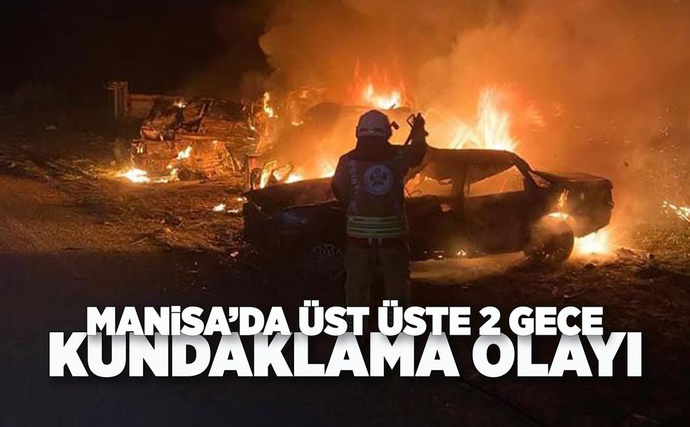 Turgutlu'da hurda araçlar kundaklandı