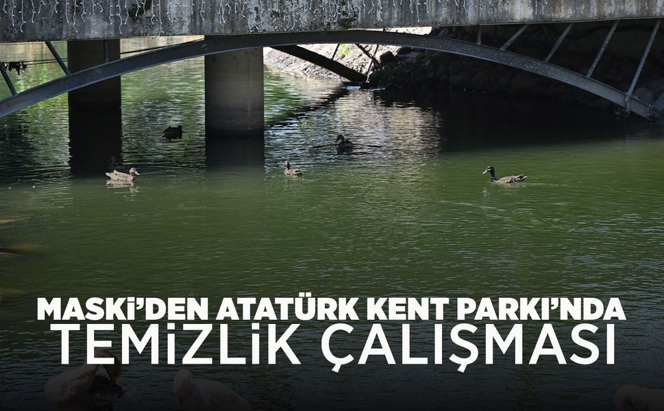 Atatürk Kent Parkı’ndaki dere temizlendi
