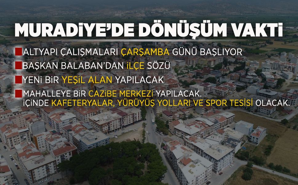 Muradiye'de altyapı çalışmaları çarşamba günü başlıyor