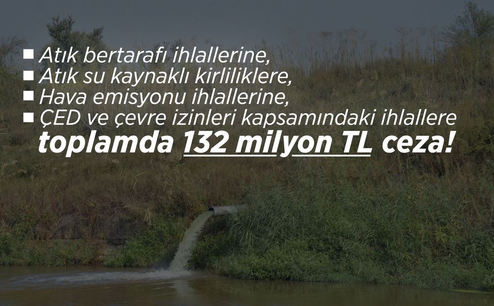 Manisa'da çevreyi kirletenlere 132 milyon ceza