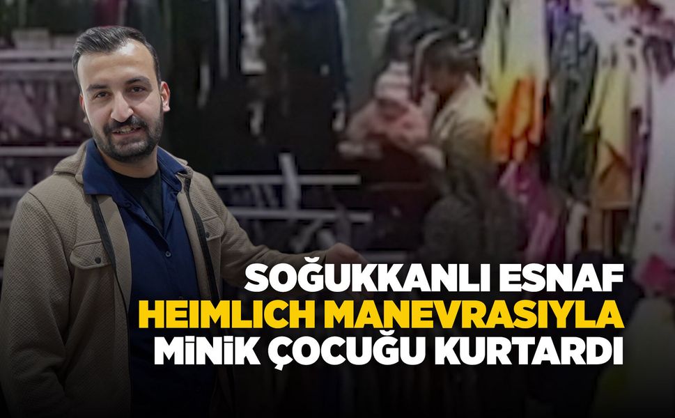 Manisa'da boğazına kağıt parçası kaçan çocuk Heimlich manevrasıyla kurtarıldı