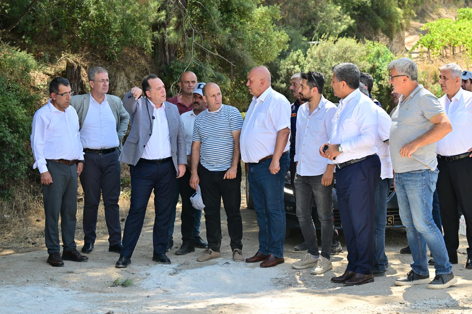 Başkan Dutlulu Yangın Bölgelerinde İncelemelerde Bulundu (13)