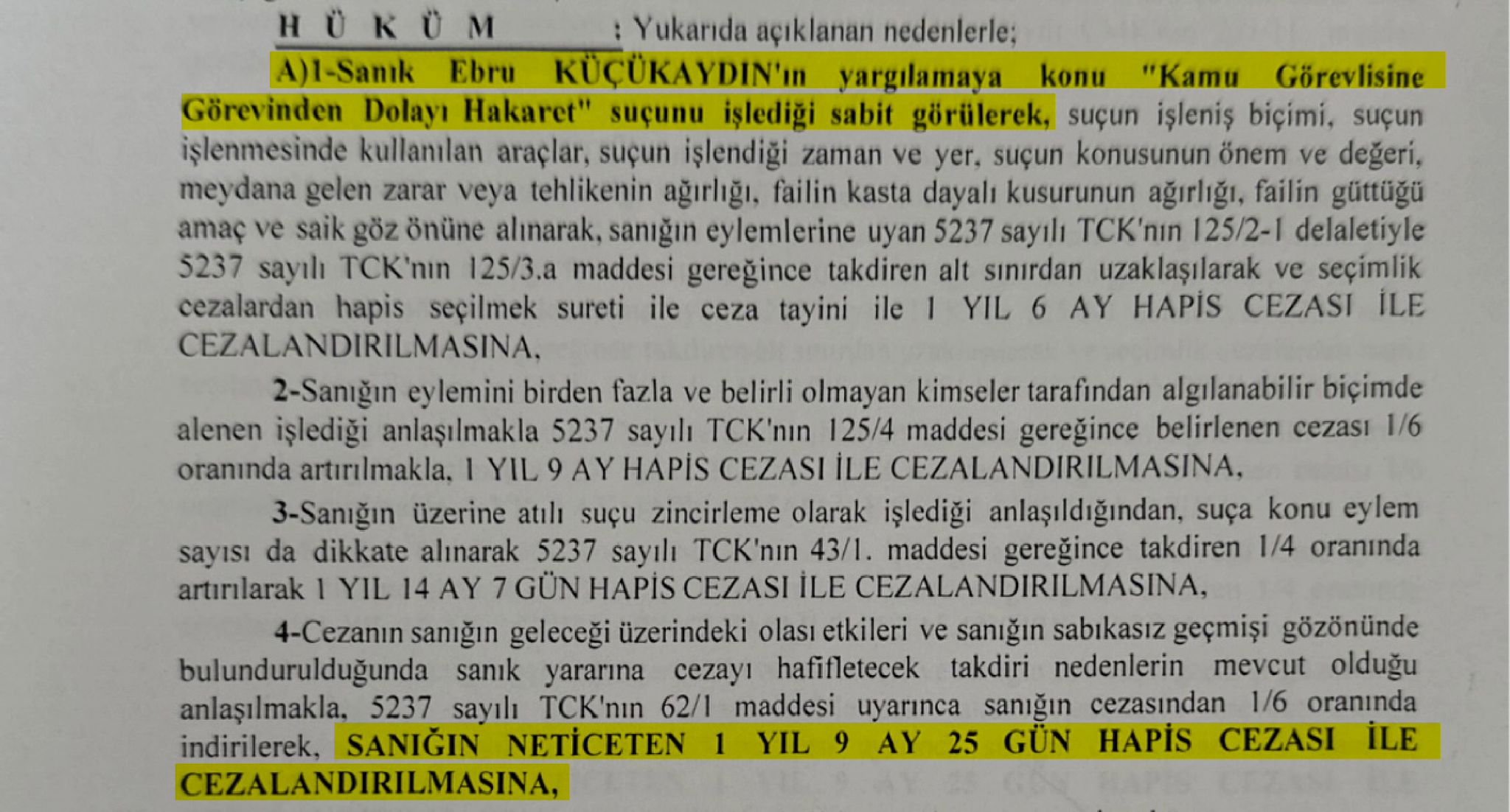 Gülşah Durbay Dava 1