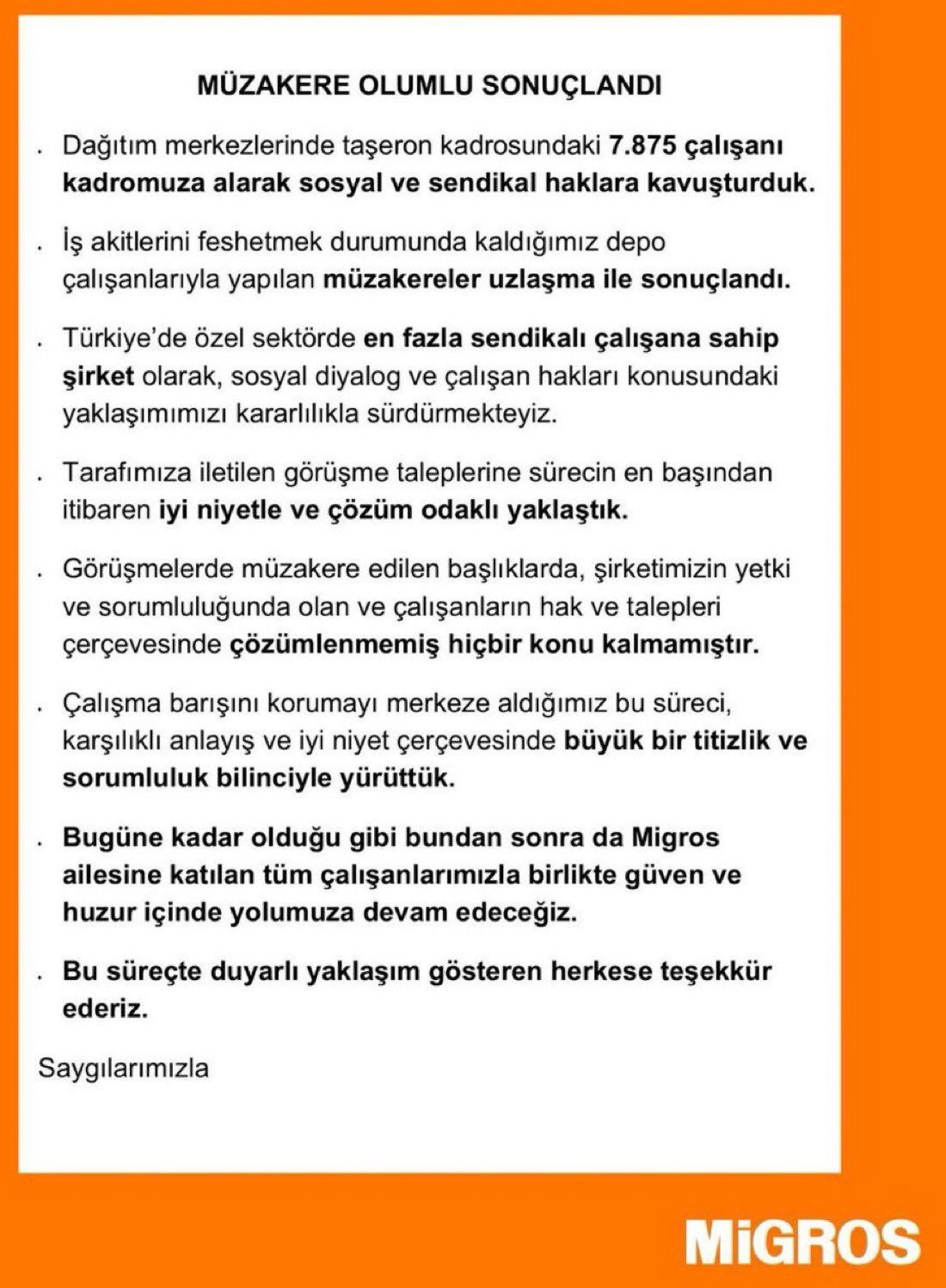 Migros Depo Işçileri