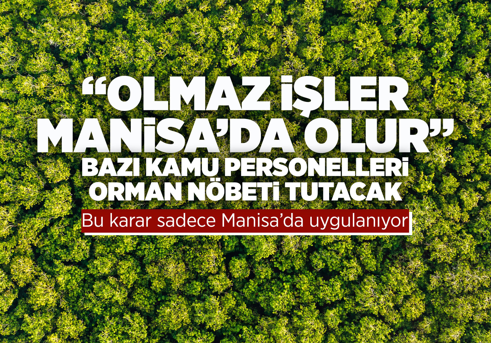 Manisa'da idareciler 'orman nöbeti' tutacak