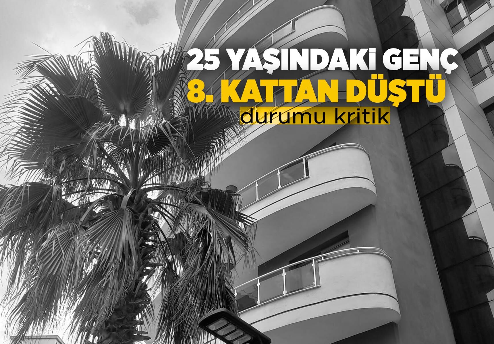 Manisa'da 8. kattan düşen genç ağır yaralandı